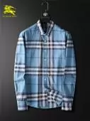 chemise burberry check shirts navy blue